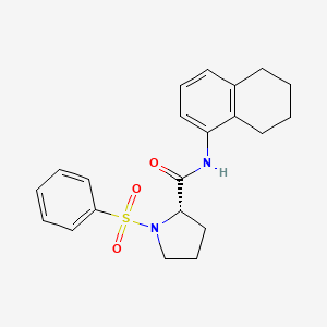 (2S)-1-(benzenesulfonyl)-N-(5,6,7,8-tetrahydronaphthalen-1-yl)pyrrolidine-2-carboxamide