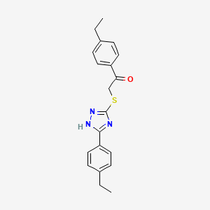 1-(4-ethylphenyl)-2-[[5-(4-ethylphenyl)-1H-1,2,4-triazol-3-yl]sulfanyl]ethanone