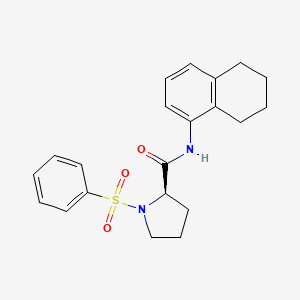 (2R)-1-(benzenesulfonyl)-N-(5,6,7,8-tetrahydronaphthalen-1-yl)pyrrolidine-2-carboxamide