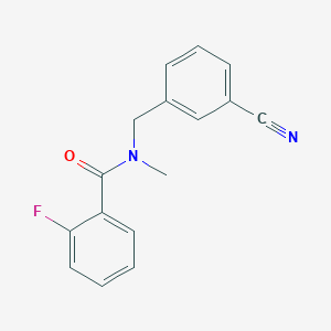 N-[(3-cyanophenyl)methyl]-2-fluoro-N-methylbenzamide