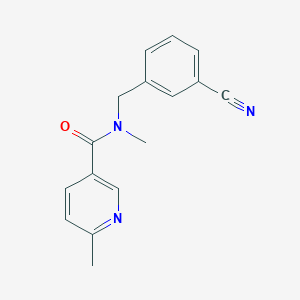 N-[(3-cyanophenyl)methyl]-N,6-dimethylpyridine-3-carboxamide