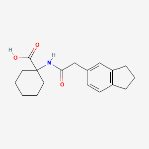 1-[[2-(2,3-dihydro-1H-inden-5-yl)acetyl]amino]cyclohexane-1-carboxylic acid