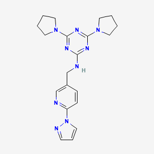 N-[[6-(1H-Pyrazol-1-yl)-3-pyridinyl]methyl]-4,6-di-1-pyrrolidinyl-1,3,5-triazin-2-amine