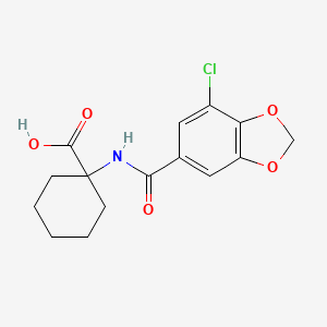 1-[(7-Chloro-1,3-benzodioxole-5-carbonyl)amino]cyclohexane-1-carboxylic acid