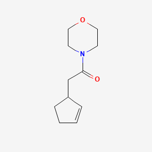 2-Cyclopent-2-en-1-yl-1-morpholin-4-ylethanone