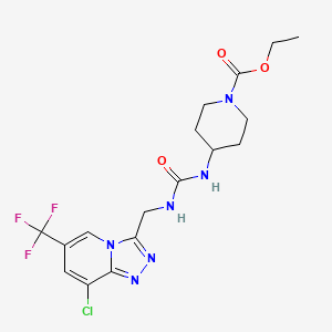 Ethyl 4-[[8-chloro-6-(trifluoromethyl)-[1,2,4]triazolo[4,3-a]pyridin-3-yl]methylcarbamoylamino]piperidine-1-carboxylate