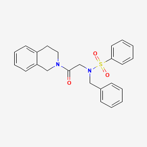 N-benzyl-N-[2-(3,4-dihydro-1H-isoquinolin-2-yl)-2-oxoethyl]benzenesulfonamide