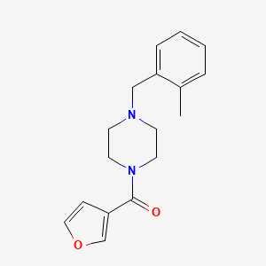 Furan-3-yl-[4-[(2-methylphenyl)methyl]piperazin-1-yl]methanone