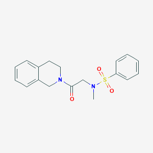 N-[2-(3,4-dihydro-1H-isoquinolin-2-yl)-2-oxoethyl]-N-methylbenzenesulfonamide