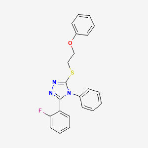 3-(2-fluorophenyl)-5-[(2-phenoxyethyl)sulfanyl]-4-phenyl-4H-1,2,4-triazole