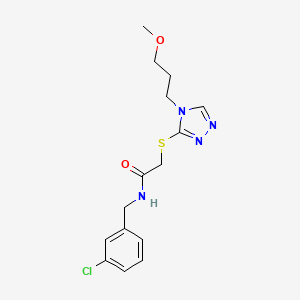 N-[(3-chlorophenyl)methyl]-2-[[4-(3-methoxypropyl)-1,2,4-triazol-3-yl]sulfanyl]acetamide