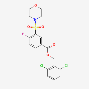 (2,6-Dichlorophenyl)methyl 4-fluoro-3-morpholin-4-ylsulfonylbenzoate