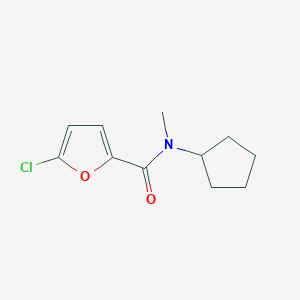 molecular formula C11H14ClNO2 B7503921 5-chloro-N-cyclopentyl-N-methylfuran-2-carboxamide 