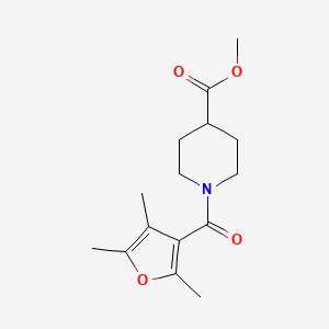 molecular formula C15H21NO4 B7504066 Methyl 1-(2,4,5-trimethylfuran-3-carbonyl)piperidine-4-carboxylate 