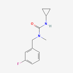 molecular formula C12H15FN2O B7504085 3-Cyclopropyl-1-[(3-fluorophenyl)methyl]-1-methylurea 