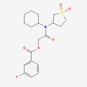 [2-[Cyclohexyl-(1,1-dioxothiolan-3-yl)amino]-2-oxoethyl] 3-fluorobenzoate