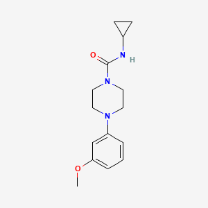 molecular formula C15H21N3O2 B7504099 N-cyclopropyl-4-(3-methoxyphenyl)piperazine-1-carboxamide 