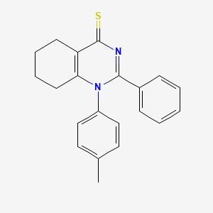 molecular formula C21H20N2S B7504111 1-(4-Methylphenyl)-2-phenyl-5,6,7,8-tetrahydroquinazoline-4-thione 