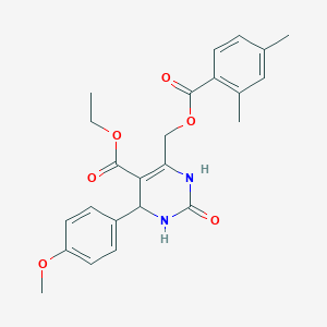 ethyl 6-[(2,4-dimethylbenzoyl)oxymethyl]-4-(4-methoxyphenyl)-2-oxo-3,4-dihydro-1H-pyrimidine-5-carboxylate