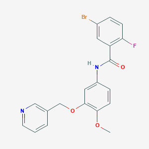 molecular formula C20H16BrFN2O3 B7504163 5-bromo-2-fluoro-N-[4-methoxy-3-(pyridin-3-ylmethoxy)phenyl]benzamide 