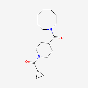 molecular formula C17H28N2O2 B7504175 [4-(Azocane-1-carbonyl)piperidin-1-yl]-cyclopropylmethanone 