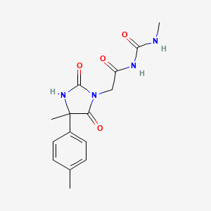 N-(methylcarbamoyl)-2-[4-methyl-4-(4-methylphenyl)-2,5-dioxoimidazolidin-1-yl]acetamide