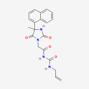 2-(4-methyl-4-naphthalen-1-yl-2,5-dioxoimidazolidin-1-yl)-N-(prop-2-enylcarbamoyl)acetamide