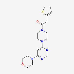 1-[4-(6-Morpholin-4-ylpyrimidin-4-yl)piperazin-1-yl]-2-thiophen-2-ylethanone