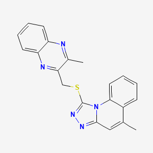 5-Methyl-1-[(3-methylquinoxalin-2-yl)methylsulfanyl]-[1,2,4]triazolo[4,3-a]quinoline