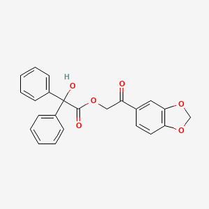 [2-(1,3-Benzodioxol-5-yl)-2-oxoethyl] 2-hydroxy-2,2-diphenylacetate