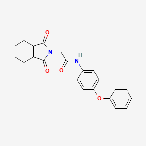 2-(1,3-dioxo-3a,4,5,6,7,7a-hexahydroisoindol-2-yl)-N-(4-phenoxyphenyl)acetamide