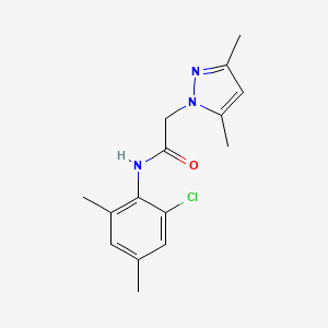 N-(2-chloro-4,6-dimethylphenyl)-2-(3,5-dimethylpyrazol-1-yl)acetamide