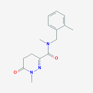 N,1-dimethyl-N-[(2-methylphenyl)methyl]-6-oxo-4,5-dihydropyridazine-3-carboxamide