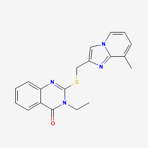 3-Ethyl-2-[(8-methylimidazo[1,2-a]pyridin-2-yl)methylsulfanyl]quinazolin-4-one