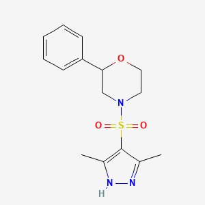 4-[(3,5-dimethyl-1H-pyrazol-4-yl)sulfonyl]-2-phenylmorpholine