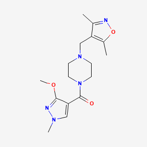 [4-[(3,5-Dimethyl-1,2-oxazol-4-yl)methyl]piperazin-1-yl]-(3-methoxy-1-methylpyrazol-4-yl)methanone