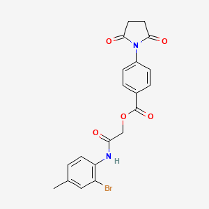 [2-(2-Bromo-4-methylanilino)-2-oxoethyl] 4-(2,5-dioxopyrrolidin-1-yl)benzoate