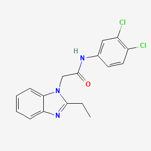 N-(3,4-dichlorophenyl)-2-(2-ethylbenzimidazol-1-yl)acetamide