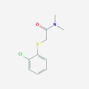 molecular formula C10H12ClNOS B7504571 2-(2-chlorophenyl)sulfanyl-N,N-dimethylacetamide 