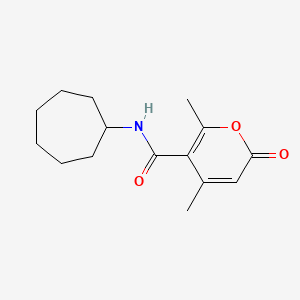 N-cycloheptyl-2,4-dimethyl-6-oxopyran-3-carboxamide