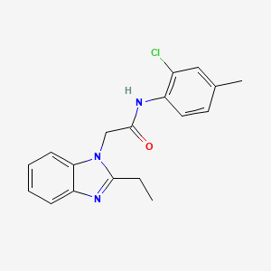 N-(2-chloro-4-methylphenyl)-2-(2-ethylbenzimidazol-1-yl)acetamide