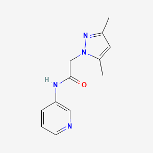 molecular formula C12H14N4O B7504606 2-(3,5-dimethylpyrazol-1-yl)-N-pyridin-3-ylacetamide 