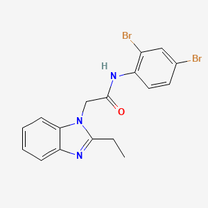 N-(2,4-dibromophenyl)-2-(2-ethylbenzimidazol-1-yl)acetamide