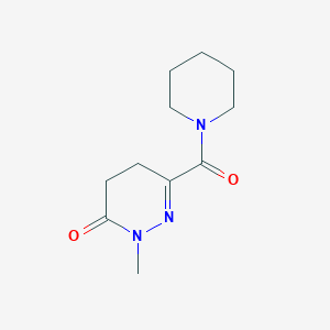 molecular formula C11H17N3O2 B7504625 2-Methyl-6-(piperidine-1-carbonyl)-4,5-dihydropyridazin-3-one 