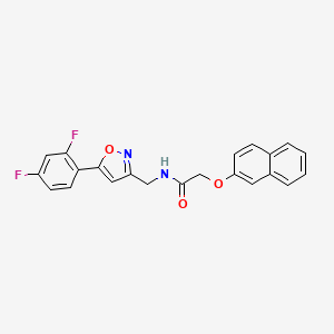 N-[[5-(2,4-difluorophenyl)-1,2-oxazol-3-yl]methyl]-2-naphthalen-2-yloxyacetamide