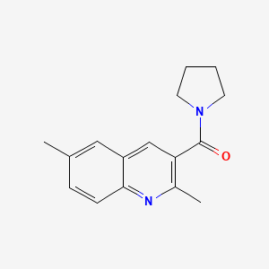 molecular formula C16H18N2O B7504653 (2,6-Dimethylquinolin-3-yl)-pyrrolidin-1-ylmethanone 