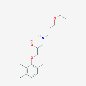 molecular formula C18H31NO3 B7504670 1-(3-Propan-2-yloxypropylamino)-3-(2,3,6-trimethylphenoxy)propan-2-ol 