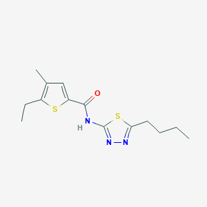 molecular formula C14H19N3OS2 B7504712 N-(5-butyl-1,3,4-thiadiazol-2-yl)-5-ethyl-4-methylthiophene-2-carboxamide 