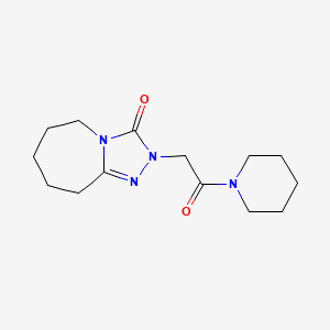 molecular formula C14H22N4O2 B7504726 2-(2-oxo-2-piperidin-1-ylethyl)-6,7,8,9-tetrahydro-5H-[1,2,4]triazolo[4,3-a]azepin-3-one 