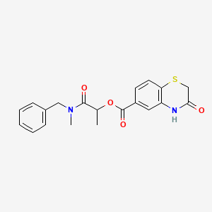 [1-[benzyl(methyl)amino]-1-oxopropan-2-yl] 3-oxo-4H-1,4-benzothiazine-6-carboxylate